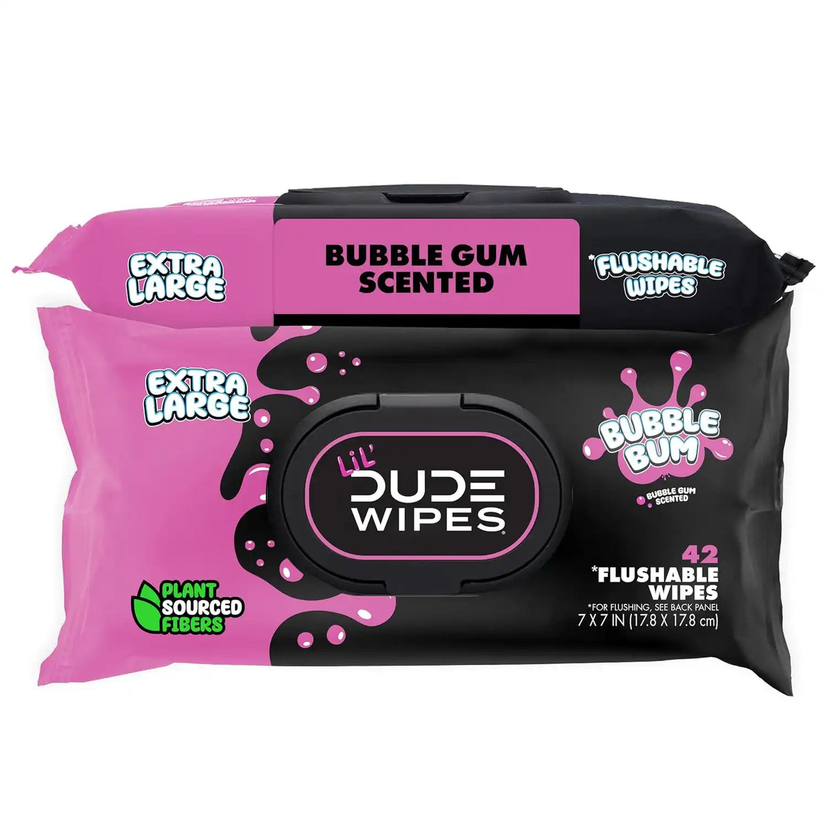 LiL' DUDE Wipes Flushable Potty Training Water Wipes, Bubble Bum, 84 Count