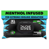 DUDE Wipes MentHOLE XXtreme Adult Flushable Wet Wipes, Cooling, 48 Count