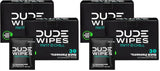 DUDE Wipes On-The-Go Mint Chill Travel Wipes-Extra-Large Adult Flushable Wipes - Infused with Tea Tree Oil, Vitamin E, and Aloe - Septic and Sewer Safe,30 Count (Pack of 4)