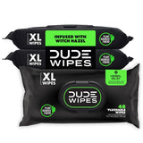 DUDE Wipes Herbal Relief Adult Flushable Wet Wipes, Witch Hazel, 144 Count