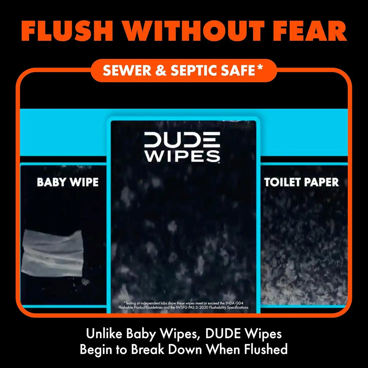 DUDE Wipes x Post Malone Adult Flushable Wipes, Camo, Unscented, 144 Count